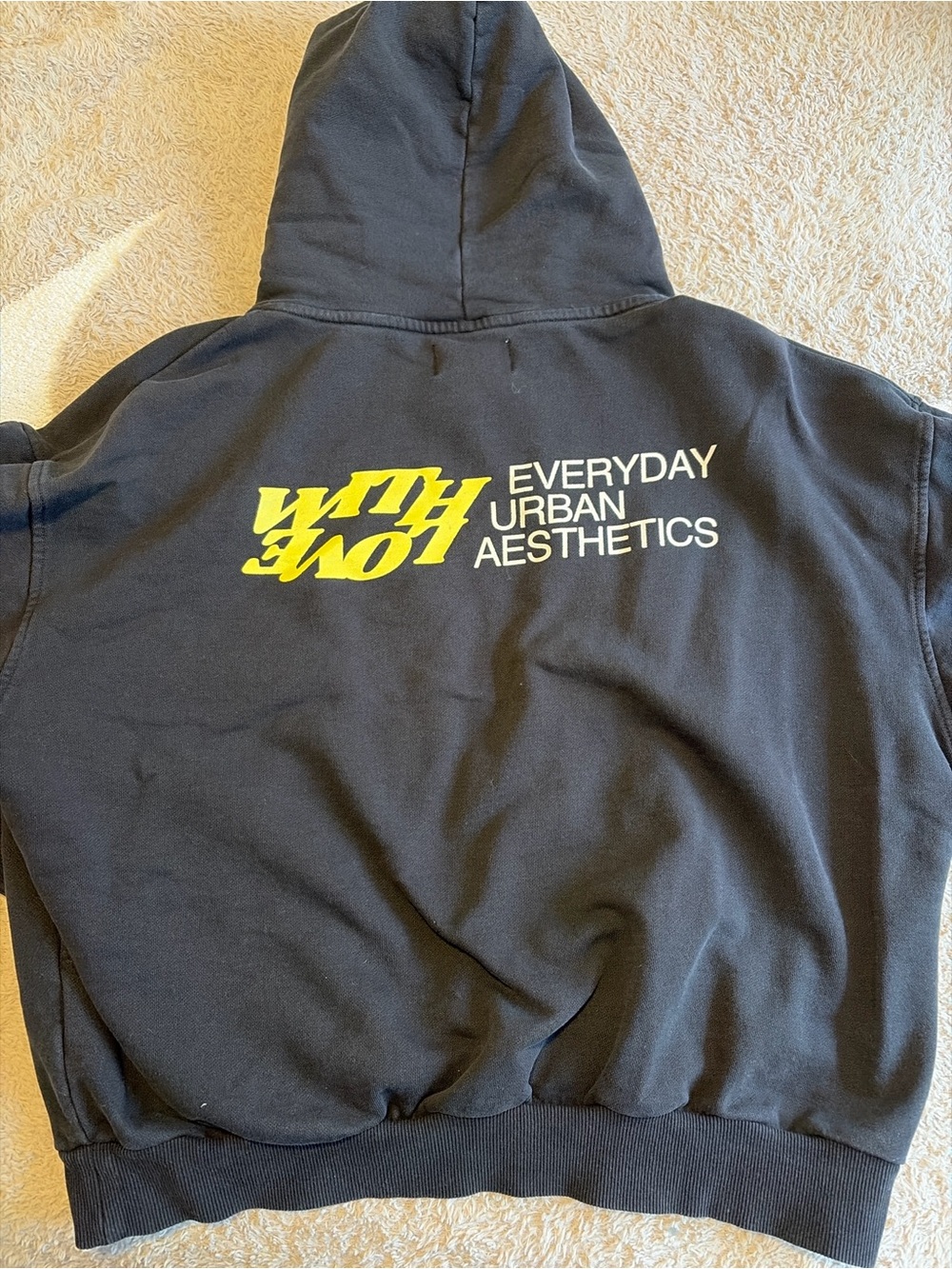 Scuffers Men's Black Hoodie with Yellow Logo